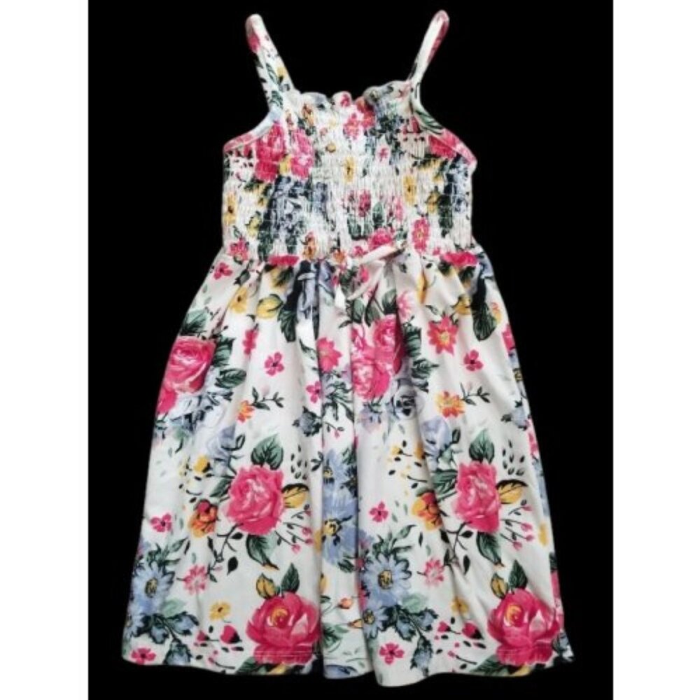 KISS Smocked Floral Print Sundress Girls Size 4-5
